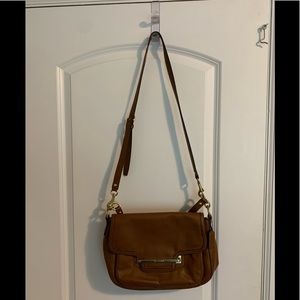 Brown leather Coach purse